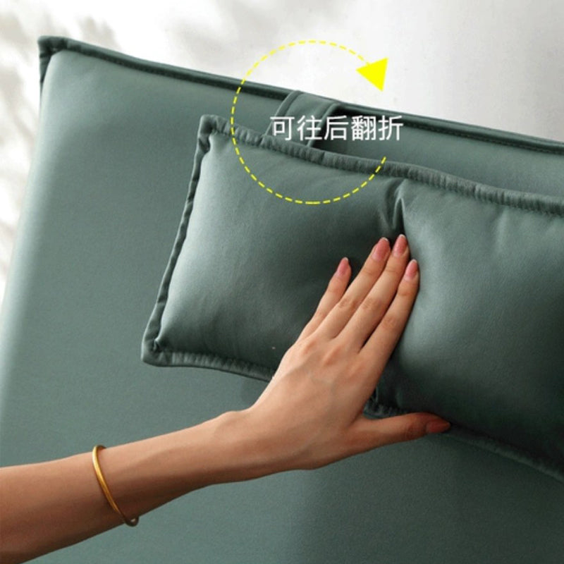 Adjustable Recline Leisure Sofa Thick Cushion Foldable Pillow Multi-Color Options With Ottoman