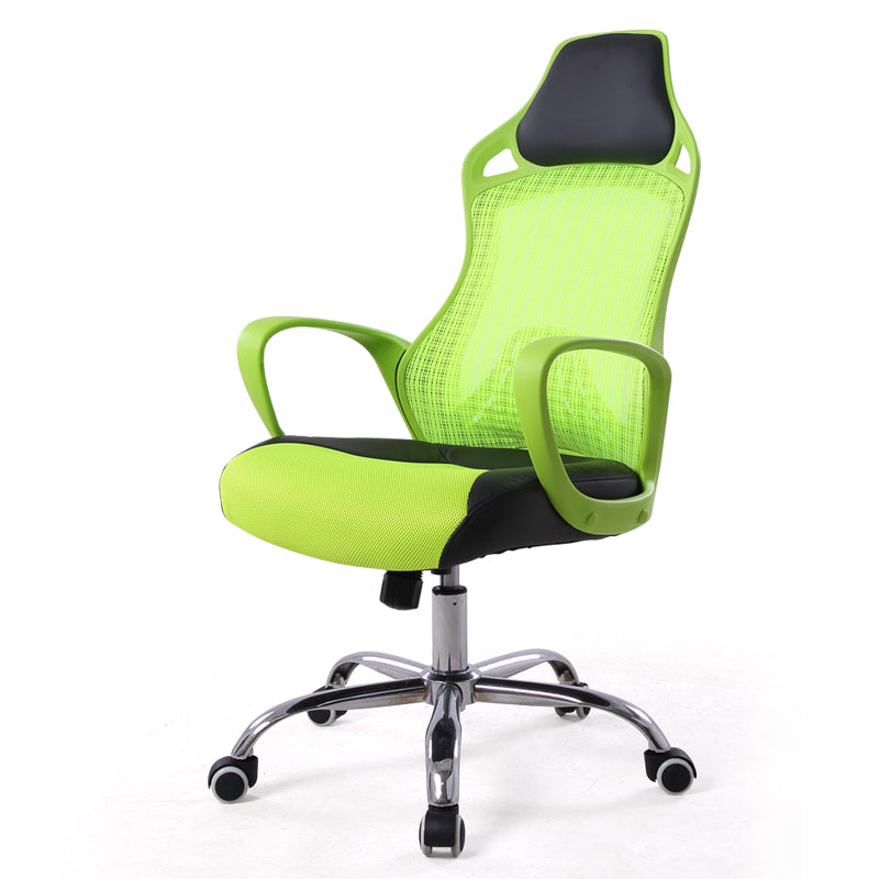 High-Back Racing Style Mesh Office Chair Ergonomic Gaming Chair with Breathable Mesh & PU Leather Headrest 360° Swivel & Height Adjustment Multi-Color Chair for Home Office & Gaming
