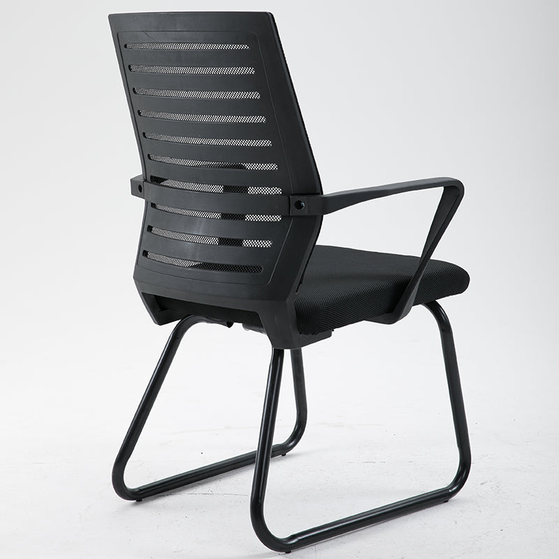 Mid-Back Mesh Guest Chair Ergonomic Sled Base Office Chair with Breathable Mesh & Padded Seat, Fixed Armrests Multi-Color Chair for Reception Areas & Home Office