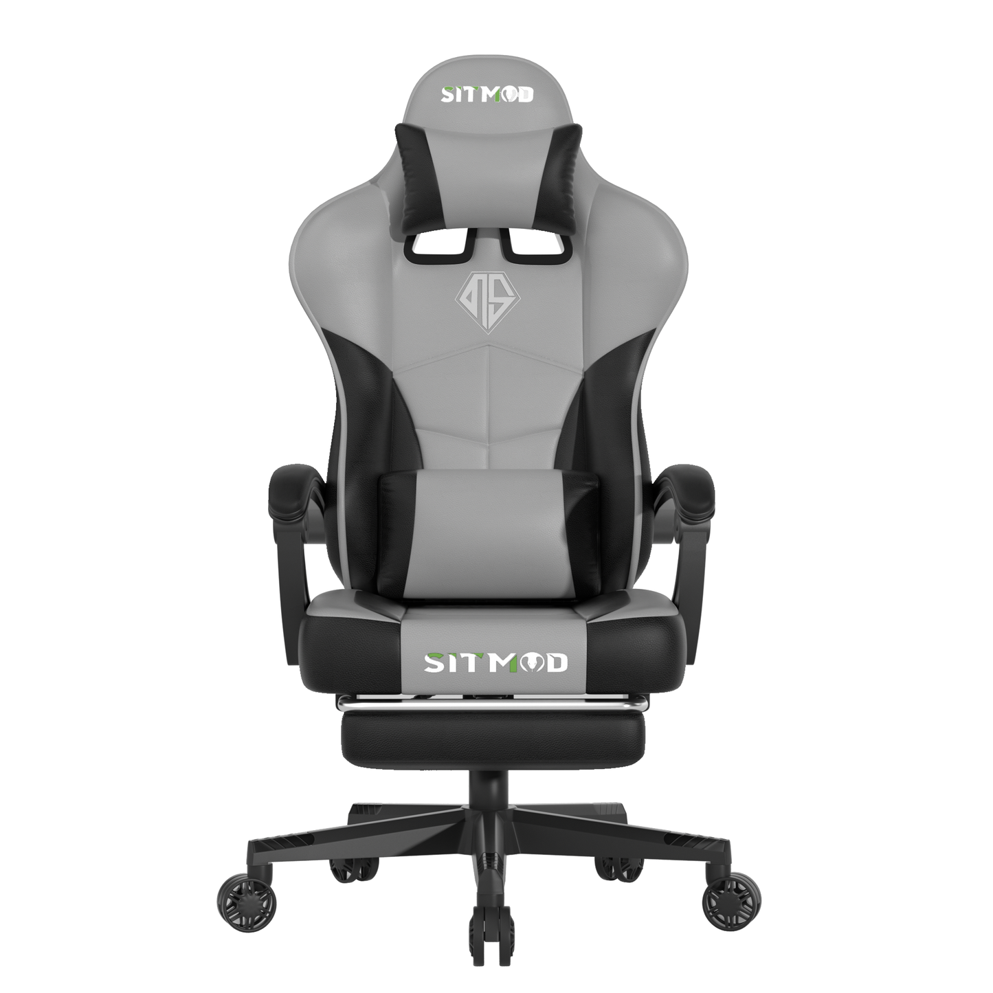 Ergonomic Gaming Chair Core Series Racing-Style Reclining Chair with Extendable Footrest