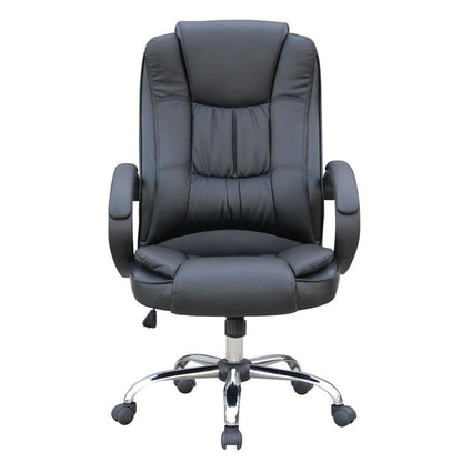 Executive Office Chair High-Back Ergonomic Desk Chair with Premium 360° Swivel & Height Adjustment Classic Black Office Chair for Home & Corporate Spaces