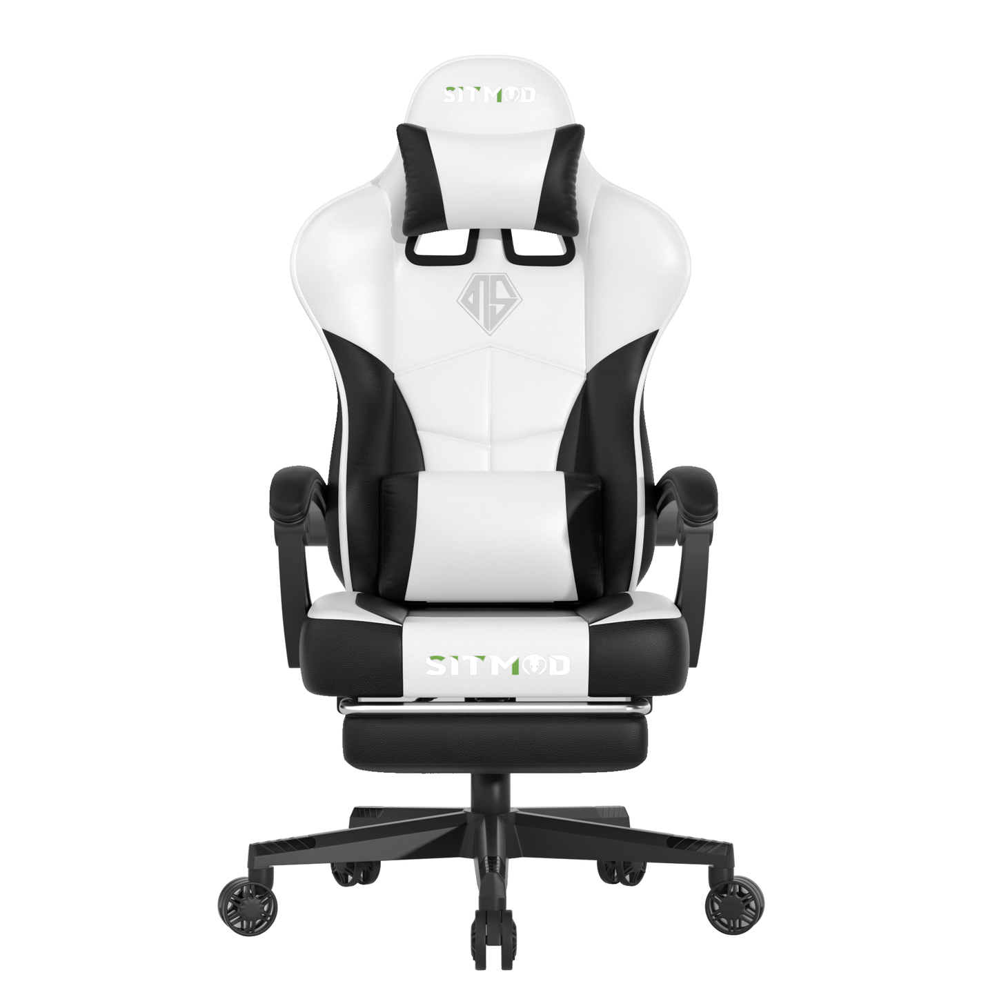 Ergonomic Gaming Chair Core Series Racing-Style Reclining Chair with Extendable Footrest