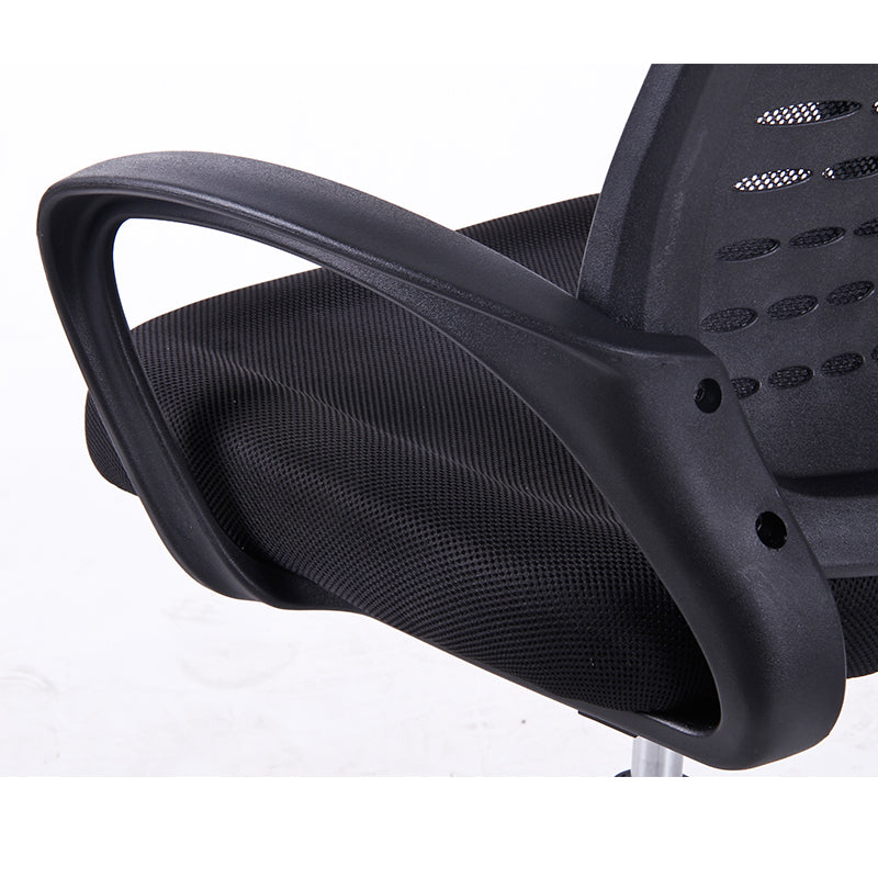 W29 Sitmod Mid-Back Fabric & Mesh Office Chair, Ergonomic Desk Chair with Foldable Armrests, 360° Swivel & Height Adjustment, Compact Chair for Small Home Office & Study Spaces