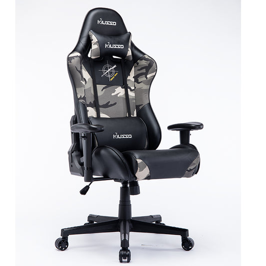 Camouflage Gaming Chair MUSSO Ergonomic Reclining Racing-Style Chair with Lumbar Support