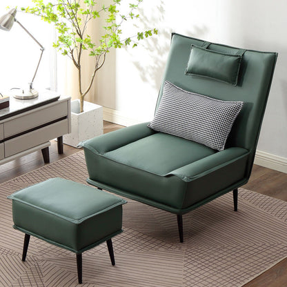 Adjustable Recline Leisure Sofa Thick Cushion Foldable Pillow Multi-Color Options With Ottoman