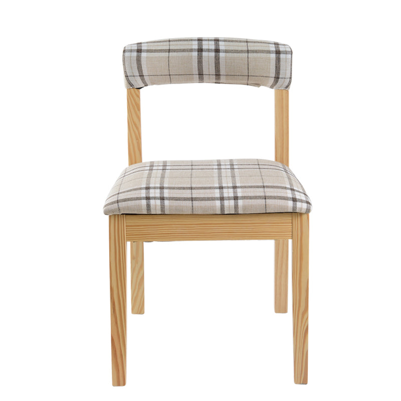 C-16-SITMOD Casual Fabric-Upholstered Dining Chair: Wooden Frame, Versatile Prints & Everyday Comfort