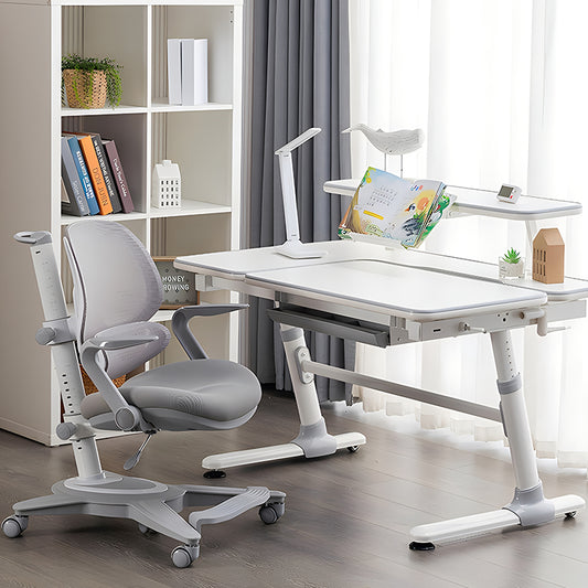 Kid’s Ergonomic Study Desk & Chair Set Adjustable Height Multi-Function Desktop Spinal-Support Design for Focused Learning & Creative Sessions