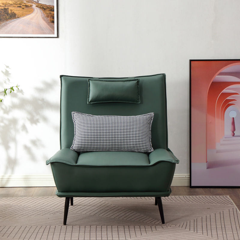 Adjustable Recline Leisure Sofa Thick Cushion Foldable Pillow Multi-Color Options With Ottoman