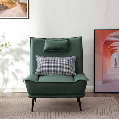 Adjustable Recline Leisure Sofa Thick Cushion Foldable Pillow Multi-Color Options With Ottoman