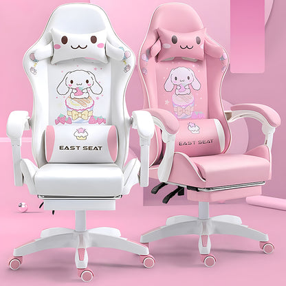 Cute Themed Gaming Chair Cartoon Dog Design 150° Recline & Extendable Footrest