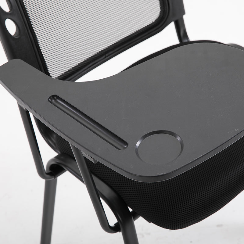 Mesh Training Chair with Foldable Desk Built-in Cup Holder & Pen Slot Stackable Design for Conferences & Classrooms