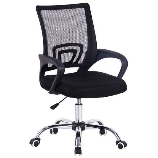 Mid-Back Mesh Office Chair Ergonomic Desk Chair with Breathable Mesh 360° Swivel & Height Adjustment Black/White Office Chair for Home & Corporate Spaces