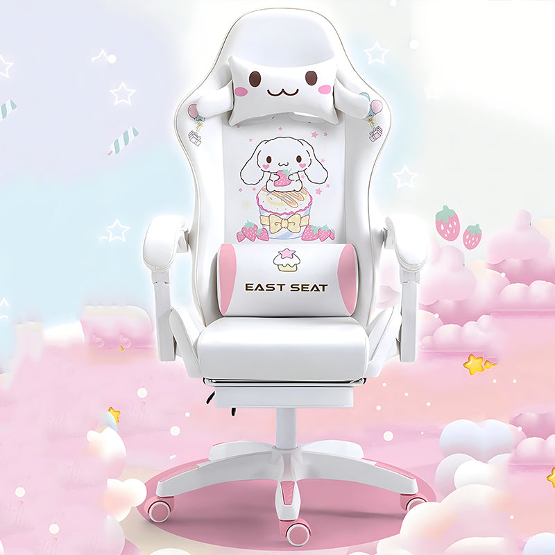 Cute Themed Gaming Chair Cartoon Dog Design 150° Recline & Extendable Footrest