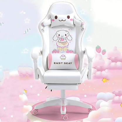 Cute Themed Gaming Chair Cartoon Dog Design 150° Recline & Extendable Footrest