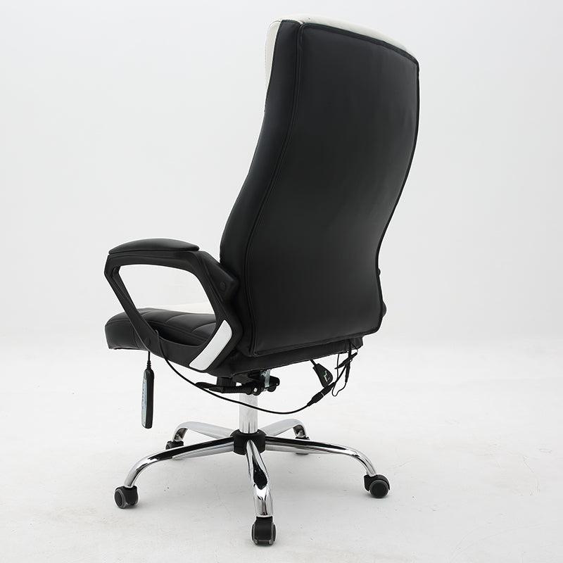 B18 Sitmod Massage Executive Office Chair, High-Back Ergonomic Desk Chair with Remote Control, Premium PU Leather Office Chair with 360° Swivel & Height Adjustment, Modern Two-Tone Office Chair for Home & Corporate Spaces