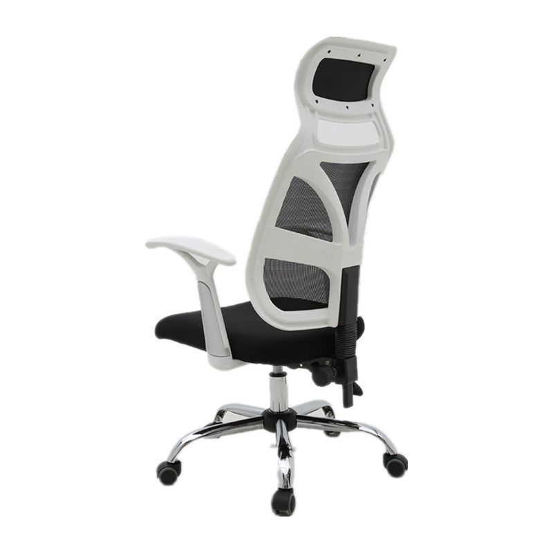 W08 Sitmod High-Back Ergonomic Mesh Office Chair, Adjustable Headrest Desk Chair with Breathable Mesh, 360° Swivel & Height Adjustment, Black & White Office Chair for Home & Gaming