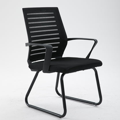 Mid-Back Mesh Guest Chair Ergonomic Sled Base Office Chair with Breathable Mesh & Padded Seat, Fixed Armrests Multi-Color Chair for Reception Areas & Home Office