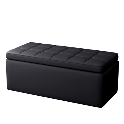 Modular Storage Bench: Tufted Design Multi-Size Combination 600LBS Load Capacity for Living Room & Entryway