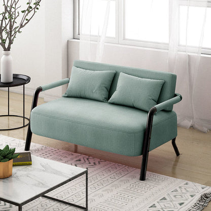 Versatile Fabric Sofa Multi-Color Options Black Wooden Armrests Modular Combination Design