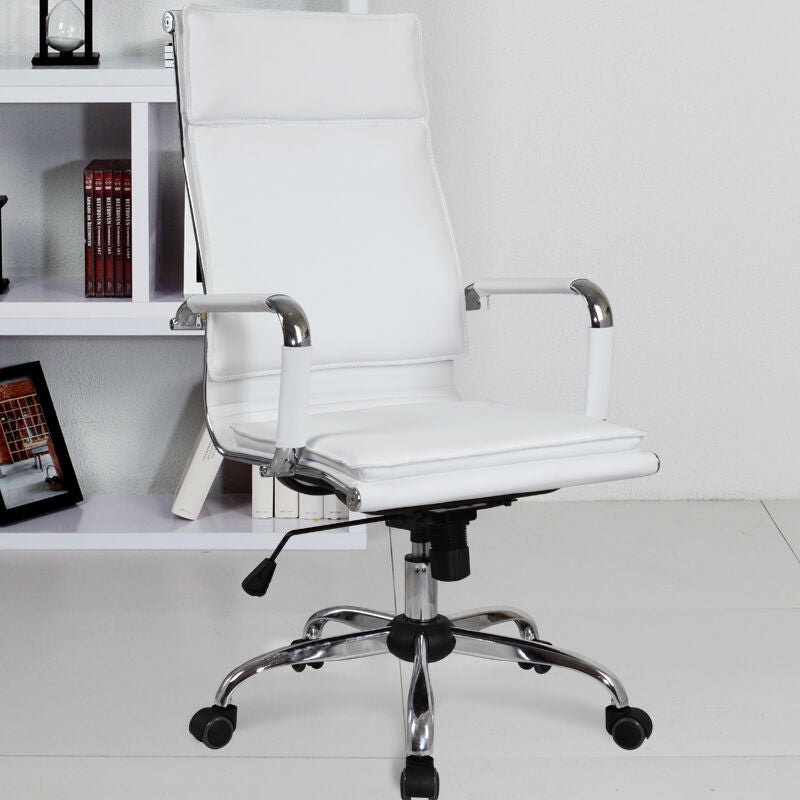 Office Chair High-Back Ergonomic Executive Chair Premium PU Leather Desk Chair with 360° Swivel & Height Adjustment Modern Minimalist Office Chair for Home & Professional Spaces