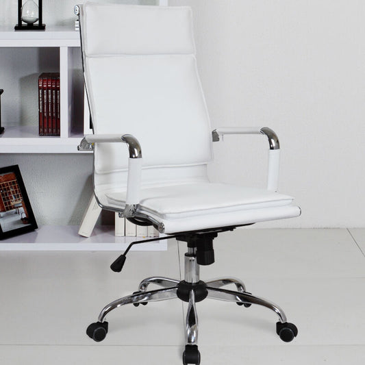 Office Chair High-Back Ergonomic Executive Chair Premium PU Leather Desk Chair with 360° Swivel & Height Adjustment Modern Minimalist Office Chair for Home & Professional Spaces