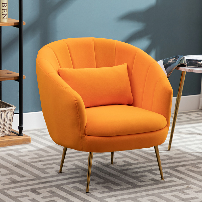 Velvet Curved Armchair & Sofa Set Fan-Stitch Design Gold Legs & Multi-Color Options for Stylish Lounges