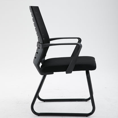 Mid-Back Mesh Guest Chair Ergonomic Sled Base Office Chair with Breathable Mesh & Padded Seat, Fixed Armrests Multi-Color Chair for Reception Areas & Home Office