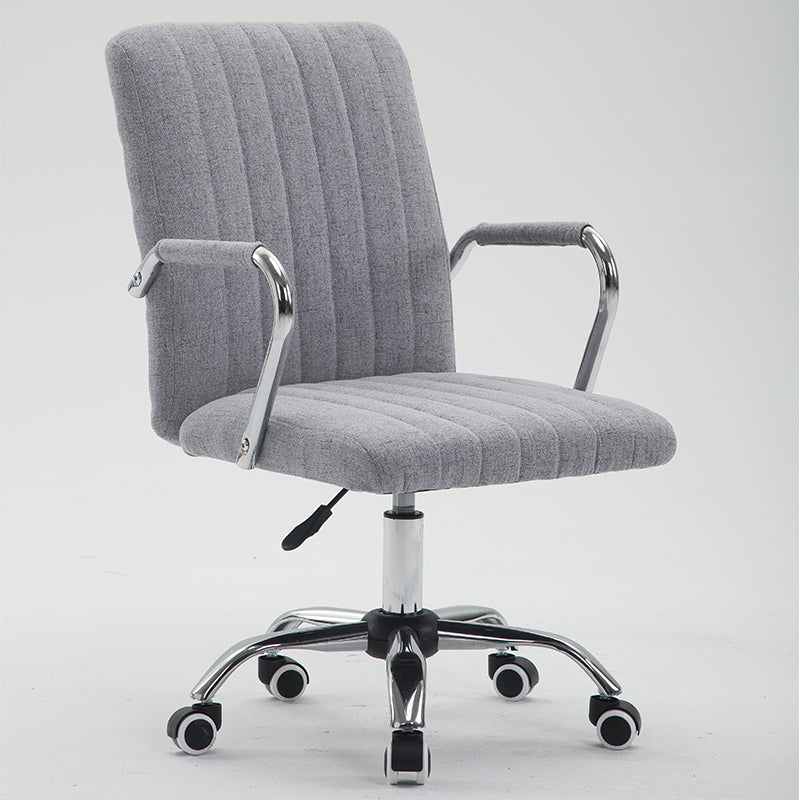 Office Chair Mid-Back Ergonomic Desk Chair with Fabric/PU Leather 360° Swivel & Height Adjustment Multi-Color Striped Chair for Home Office & Creative Spaces