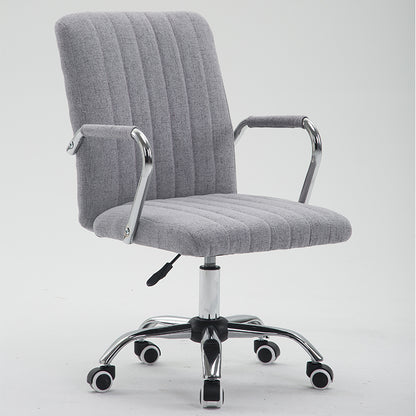 Office Chair Mid-Back Ergonomic Desk Chair with Fabric/PU Leather 360° Swivel & Height Adjustment Multi-Color Striped Chair for Home Office & Creative Spaces