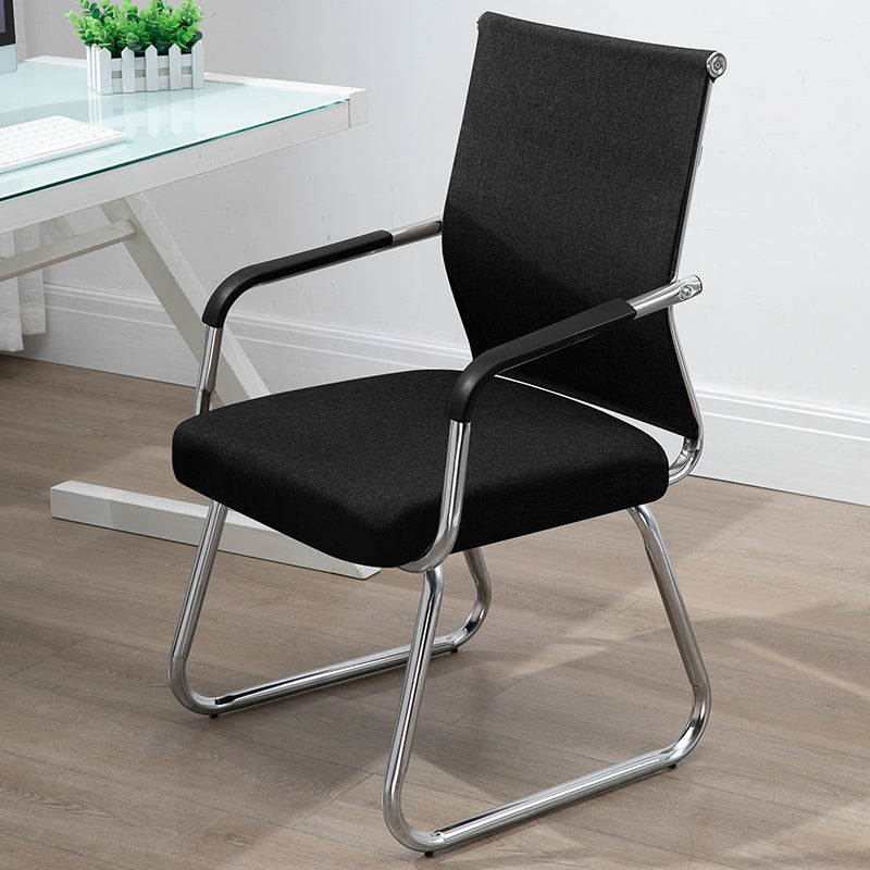 W12 Sitmod Mid-Back Conference Chair, Ergonomic Visitor Chair with Breathable Mesh/Fabric/PU Leather, Chrome Steel Bow Base, Multi-Color Office Chair for Meeting Rooms & Reception Areas