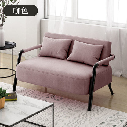 Versatile Fabric Sofa Multi-Color Options Black Wooden Armrests Modular Combination Design