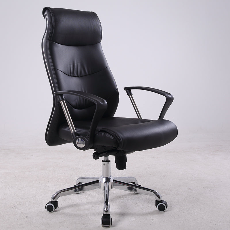 Executive Office Chair High-Back Ergonomic Desk Chair with PU Leather & Mesh Armrests, 360° Swivel & Height Adjustment Modern Luxury Office Chair for Home & Corporate Spaces