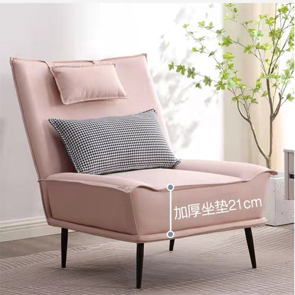 Adjustable Recline Leisure Sofa Thick Cushion Foldable Pillow Multi-Color Options With Ottoman