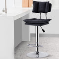 J07 Double-Cushion Adjustable Bar Stool: Plush Upholstery, Soft Backrest & Disc Base for Home Bars/Kitchen Islands