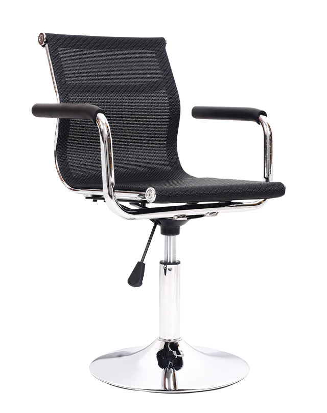 W11 Sitmod Mid-Back Mesh/PU Leather Office Chair, Ergonomic Desk Chair with 2 Base Options, 360° Swivel & Height Adjustment, Multi-Color Stylish Chair for Home Office & Reception