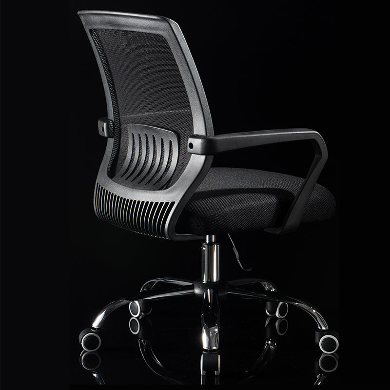 Mid-Back Mesh Office Chair Ergonomic Desk Chair with Breathable Mesh 360° Swivel & Height Adjustment Black Office Chair for Home & Corporate Spaces
