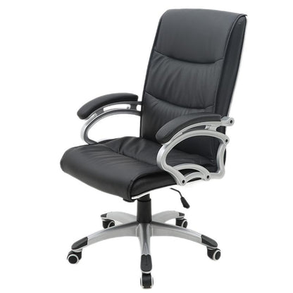 Executive Office Chair High-Back Ergonomic Desk Chair with Breathable Mesh Panels, Premium PU Leather Office Chair with 360° Swivel & Height Adjustment Modern Executive Chair for Home & Corporate Spaces