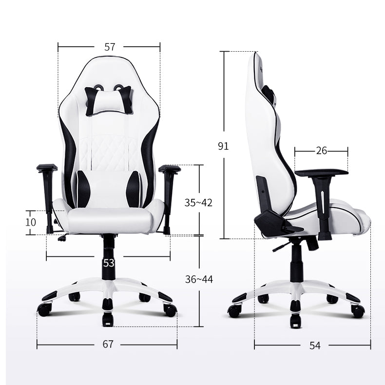 Multi-Color Gaming Chair Racing-Style Ergonomic Reclining Chair with Diamond-Stitched Upholstery & Adjustable Armrests