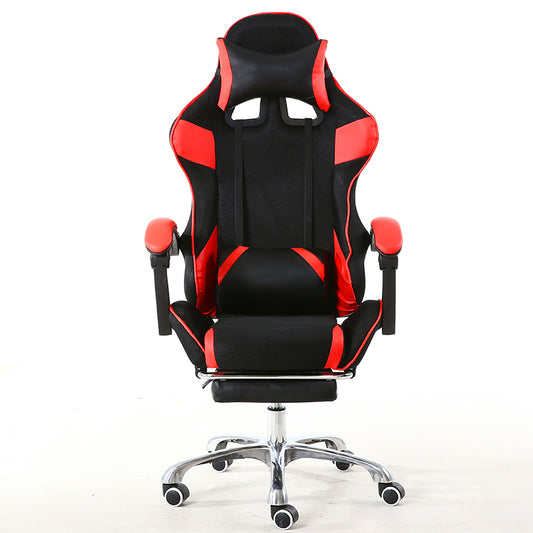Ergonomic Gaming Chair Breathable Mesh Racing Chair with Extendable Footrest