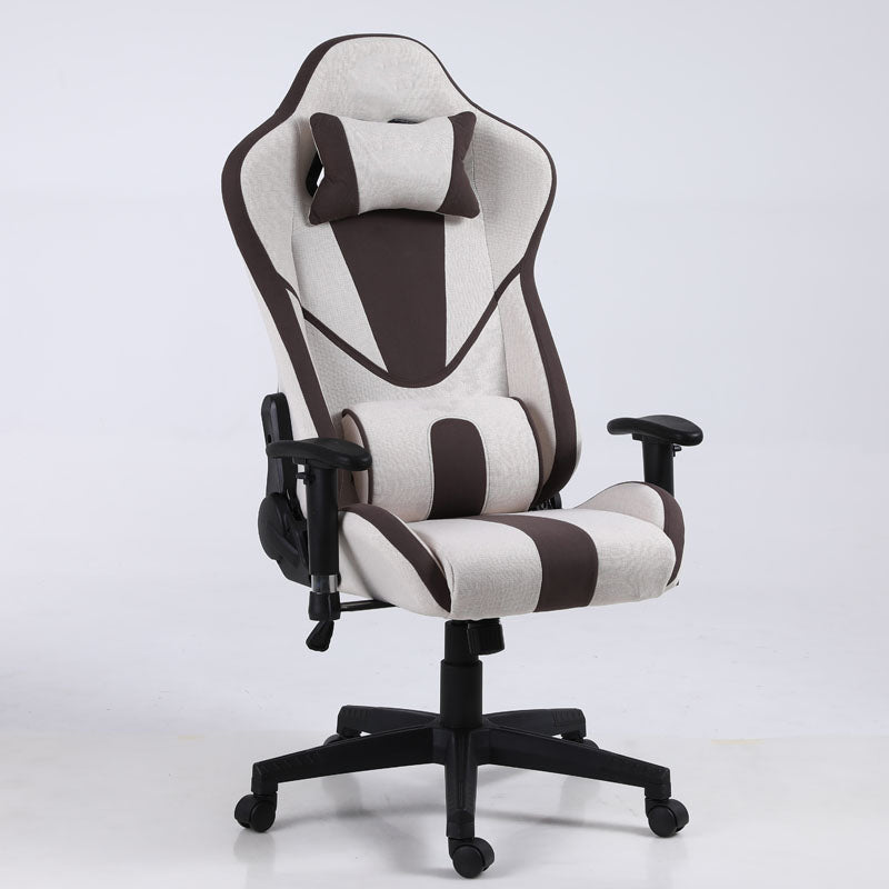 Fabric Gaming Chair Racing-Style High-Back Chair with Multi-Color Options & Breathable Upholstery