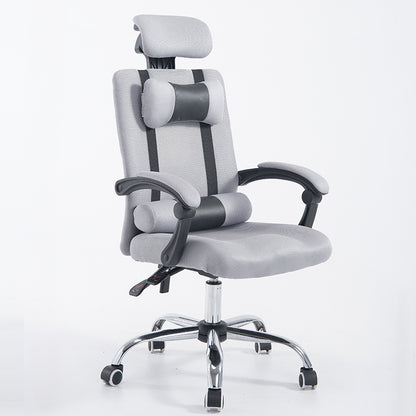High-Back Reclining Mesh Office Chair Ergonomic Desk Chair with Adjustable Headrest & Dual Lumbar Support Retractable Footrest & 160° Recline 360° Swivel & Height Adjustment Multi-Color Chair for Home Office & Gaming