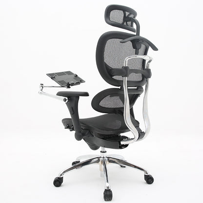 High-End Full Mesh Ergonomic Office Chair Adjustable Headrest & Lumbar Support Desk Chair with 4D Armrests & Laptop Stand 160° Recline & 360° Swivel Multi-Color Chair for Home Office & Gaming