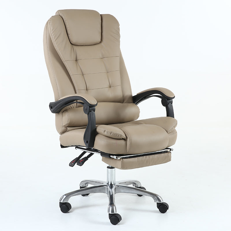 B15 Sitmod Executive Office Chair, High-Back Plush Ergonomic Reclining Desk Chair with Retractable Footrest & Headrest, Premium PU Leather Office Chair with 360° Swivel & Height Adjustment, Multi-Color Luxury Office Chair for Home & Corporate Spaces