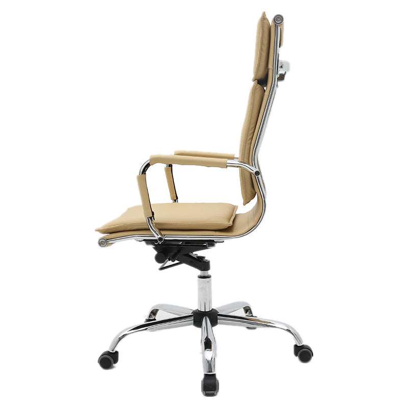 Office Chair High-Back Ergonomic Executive Chair Premium PU Leather Desk Chair with 360° Swivel & Height Adjustment Modern Minimalist Office Chair for Home & Professional Spaces
