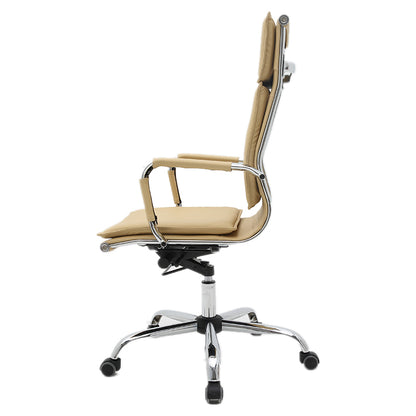 Office Chair High-Back Ergonomic Executive Chair Premium PU Leather Desk Chair with 360° Swivel & Height Adjustment Modern Minimalist Office Chair for Home & Professional Spaces