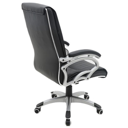 Executive Office Chair High-Back Ergonomic Desk Chair with Breathable Mesh Panels, Premium PU Leather Office Chair with 360° Swivel & Height Adjustment Modern Executive Chair for Home & Corporate Spaces