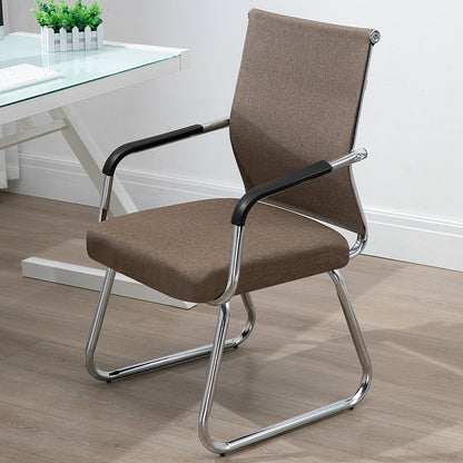 Mid-Back Conference Chair Ergonomic Visitor Chair with Breathable Mesh/Fabric/PU Leather, Chrome Steel Bow Base Multi-Color Office Chair for Meeting Rooms & Reception Areas