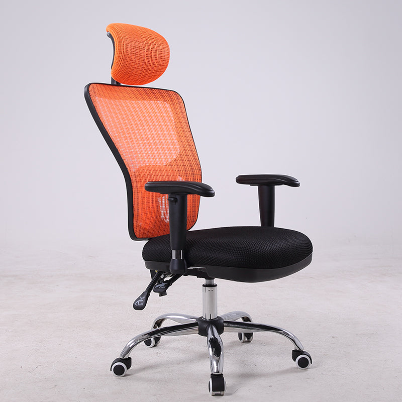 W15 Sitmod High-Back Ergonomic Mesh Office Chair, Adjustable Headrest & Lumbar Support Desk Chair with 3D Armrests, 135° Recline & 360° Swivel, Orange & Black Gaming Chair for Home Office