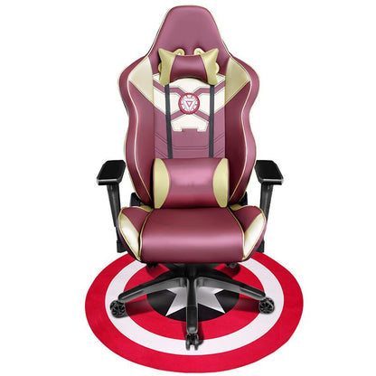 Iron Man-Themed Gaming Chair Arc Reactor Emblem Racing-Style Ergonomic Reclining Chair