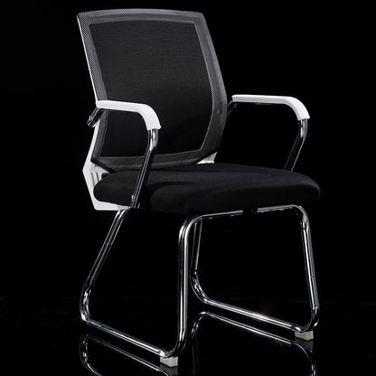 Mid-Back Mesh Conference Chair Ergonomic Visitor Chair with Breathable Mesh Chrome Steel Bow Base Multi-Color Office Chair for Meeting Rooms & Reception Areas